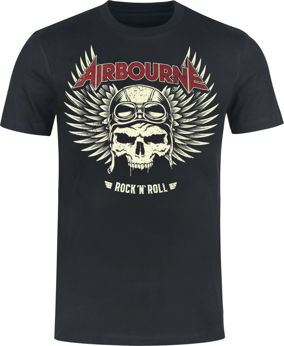 Airbourne T-Shirt - Red Logo Mono Scorch - S bis 5XL - für Männer - Größe S - schwarz  - Lizenziertes Merchandise!