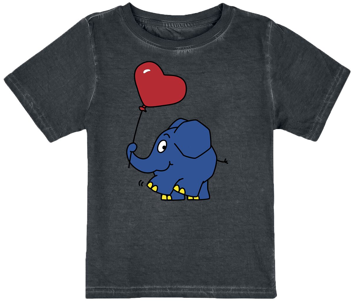 T-shirt de Die Sendung mit der Maus - Kids - Elefant - 98 à 164 - pour filles & garçonse - noir