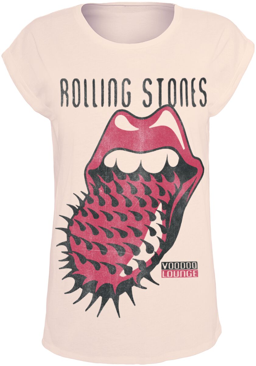 T-Shirt Manches courtes de The Rolling Stones - Voodoo Lounge Tongue - XS à XXL - pour Femme - rose