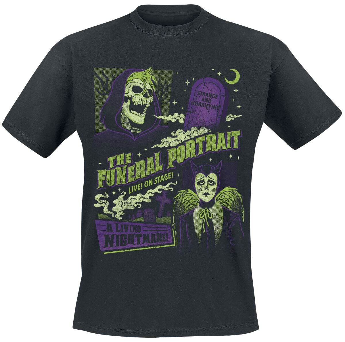 T-Shirt  di The Funeral Portrait - Living Nightmare - S a 4XL - Uomo - nero