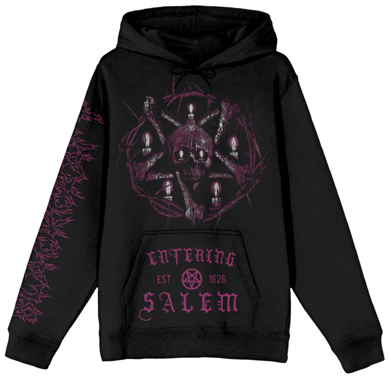 Blackcraft Cult Gothic Hoodie - Salem Skull Candles Hoodie - for Men - black