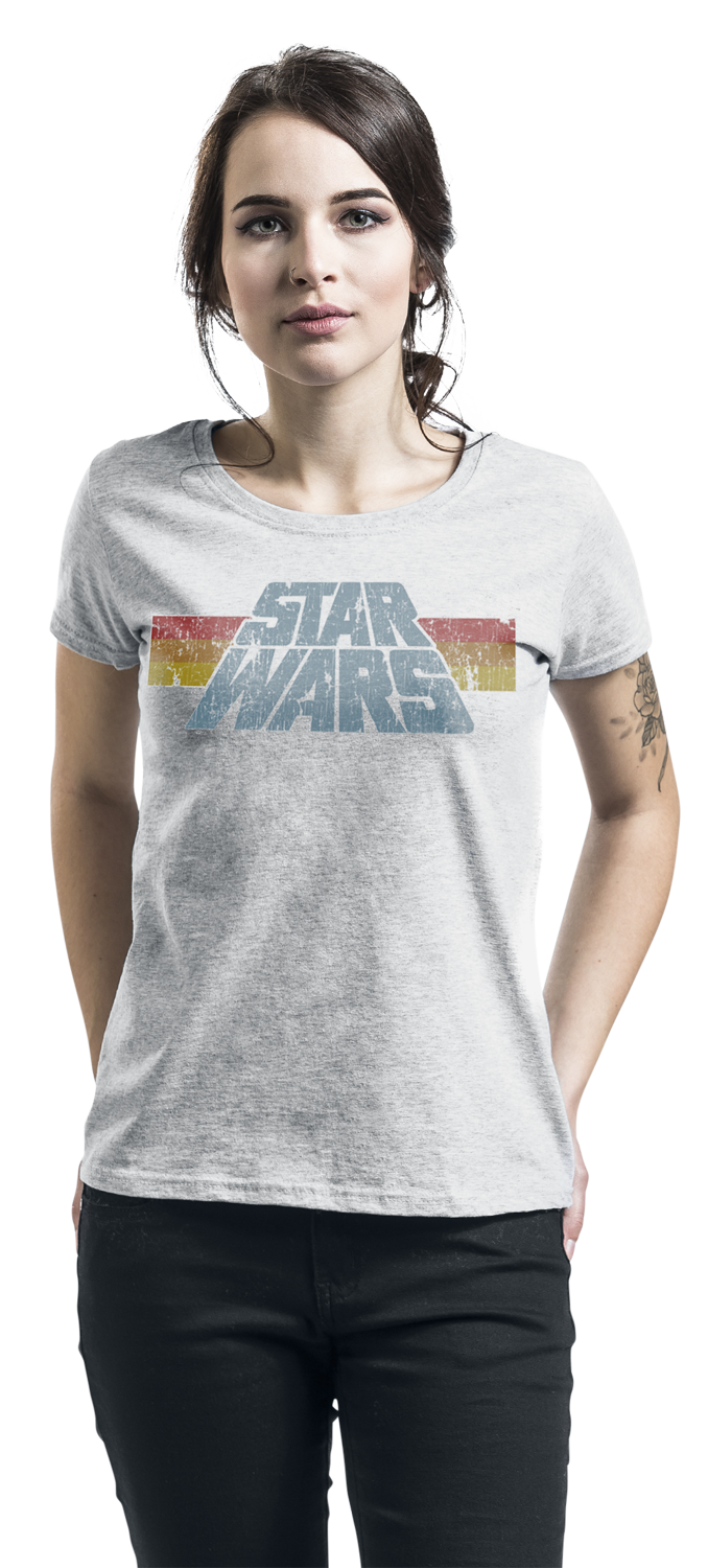 Star Wars Vintage 77 T-Shirt grau meliert
