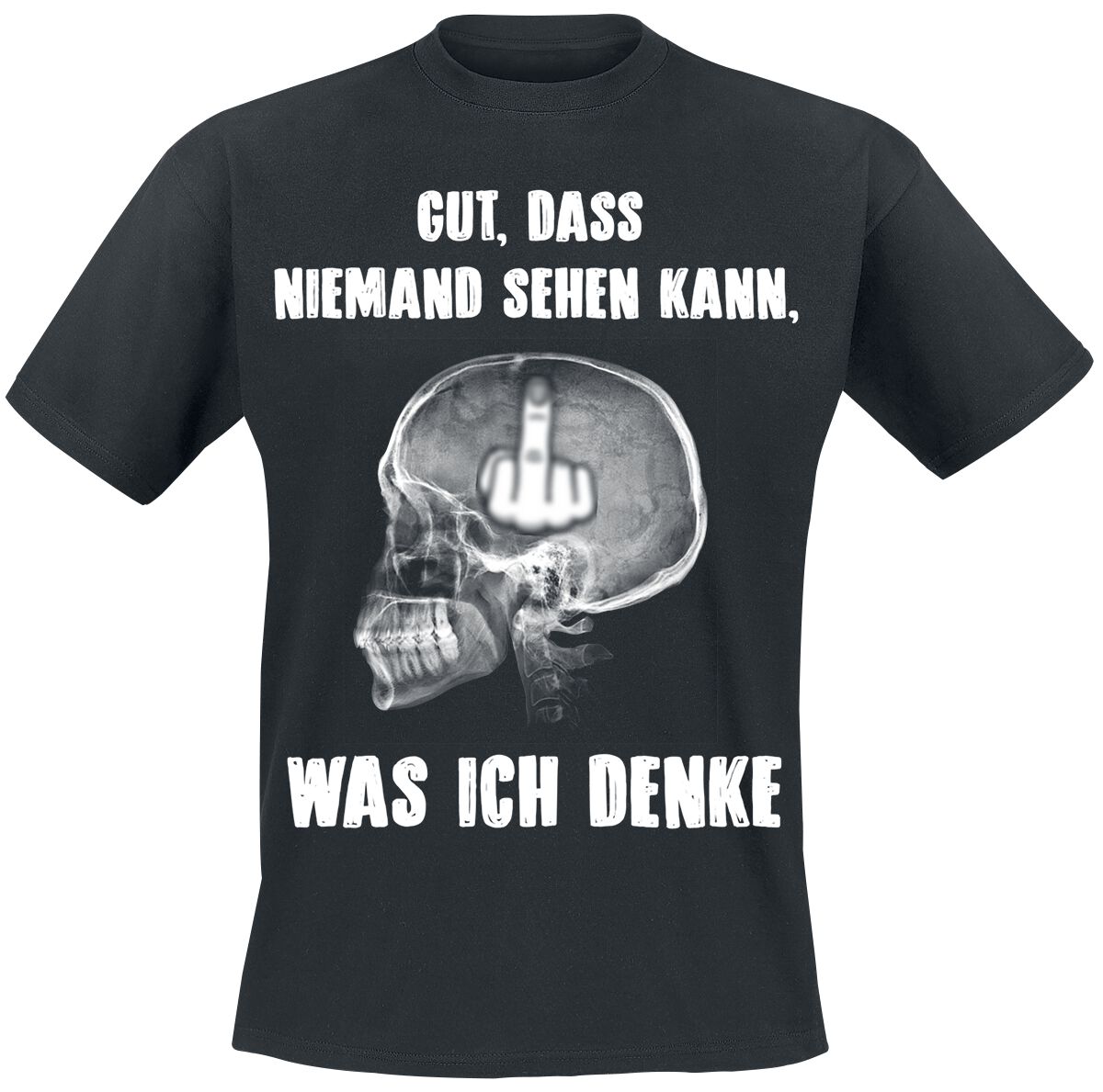 Sprüche T-Shirt – Gut, dass niemand sehen kann, was ich denke – S bis 4XL – für Männer – Größe M – schwarz