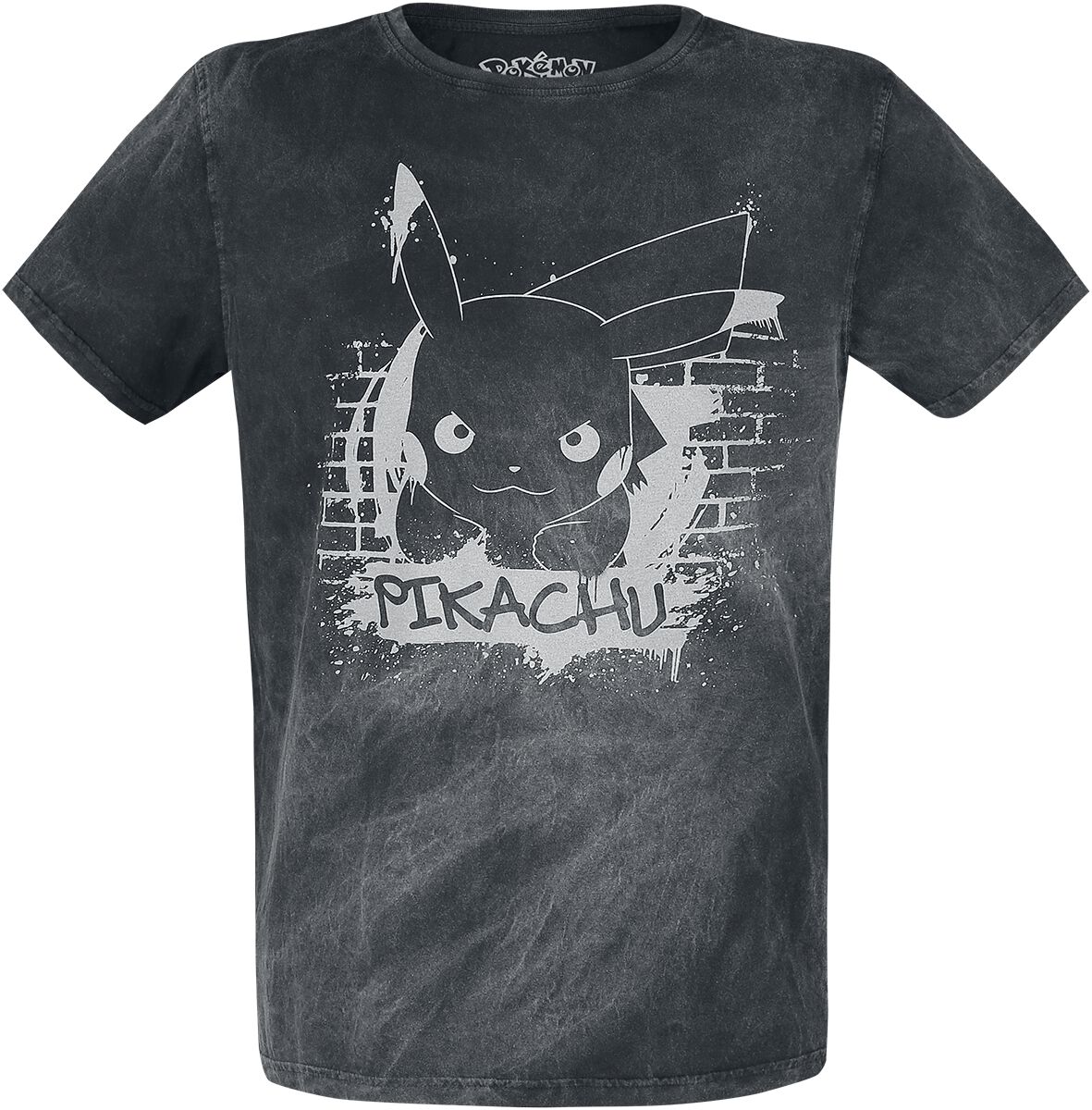 Pikachu Graffiti T-Shirt schwarz von Pokémon