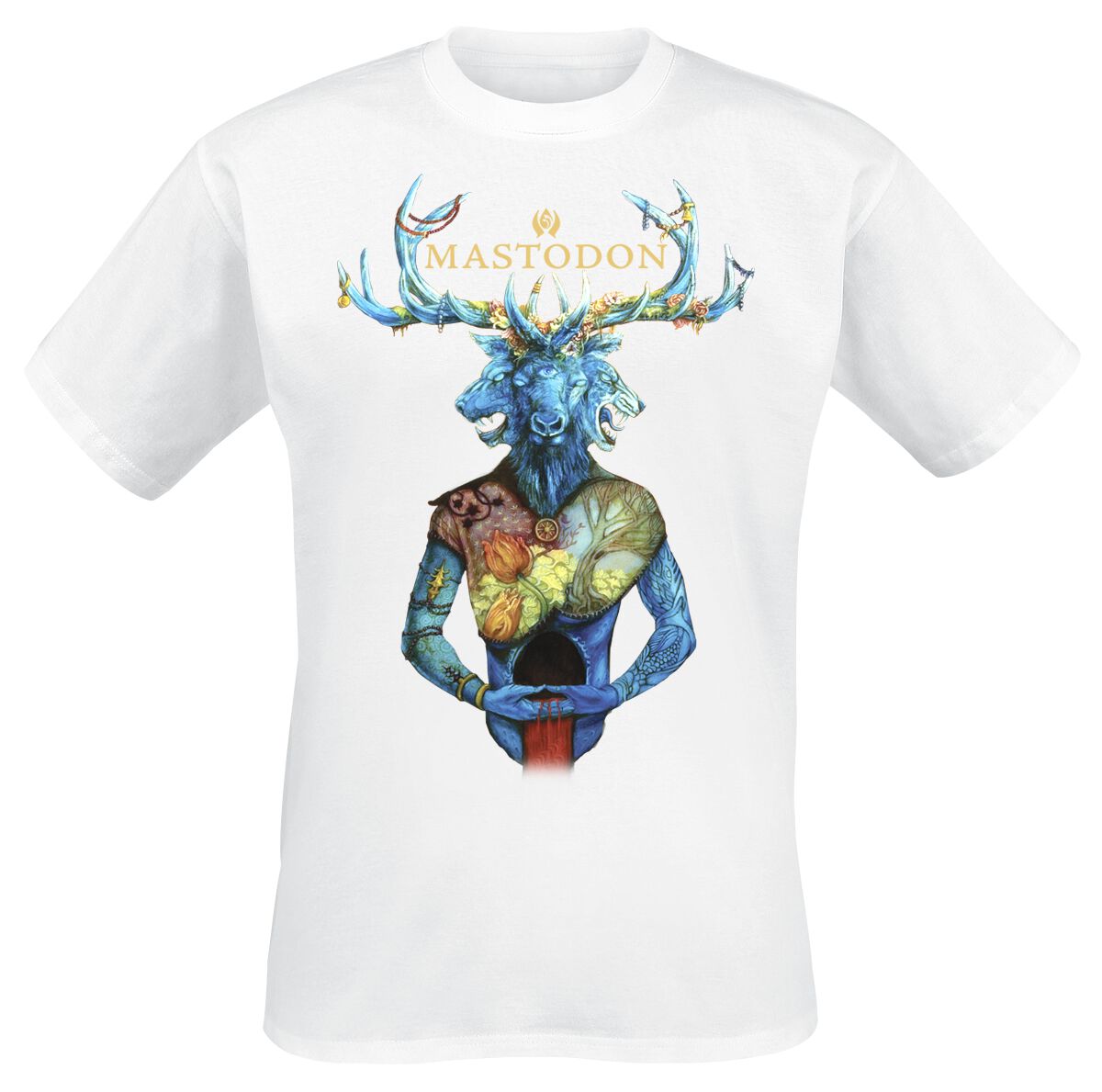Mastodon T-Shirt - Blood mountain - M bis XXL - für Männer - Größe XL - weiß  - Lizenziertes Merchandise!