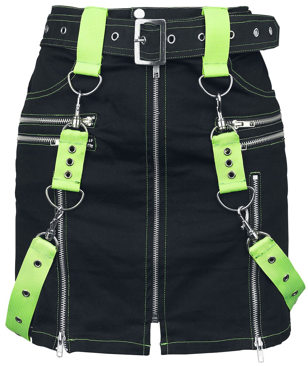 Jupe courte de Poizen Industries - Shadow Skirt - M à XL - pour Femme - noir/vert