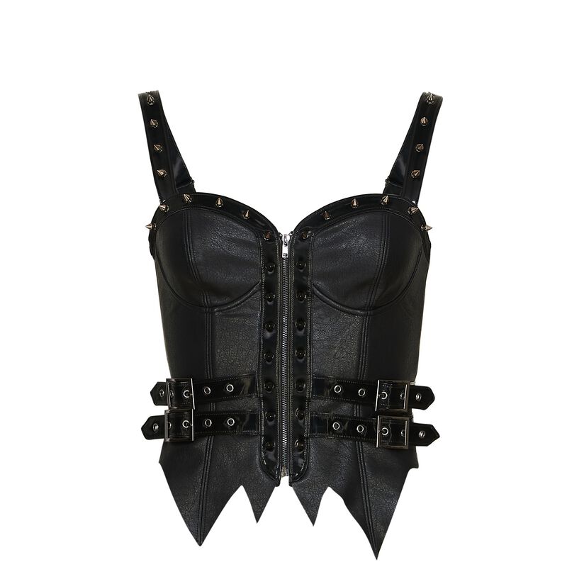 Levně KOI Frostbitten Layered Corset Midi Dress - Textured Black Šaty černá