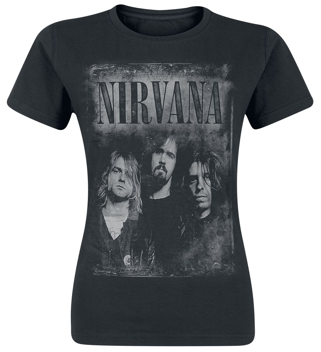 Nirvana Faded Faces T-Shirt schwarz