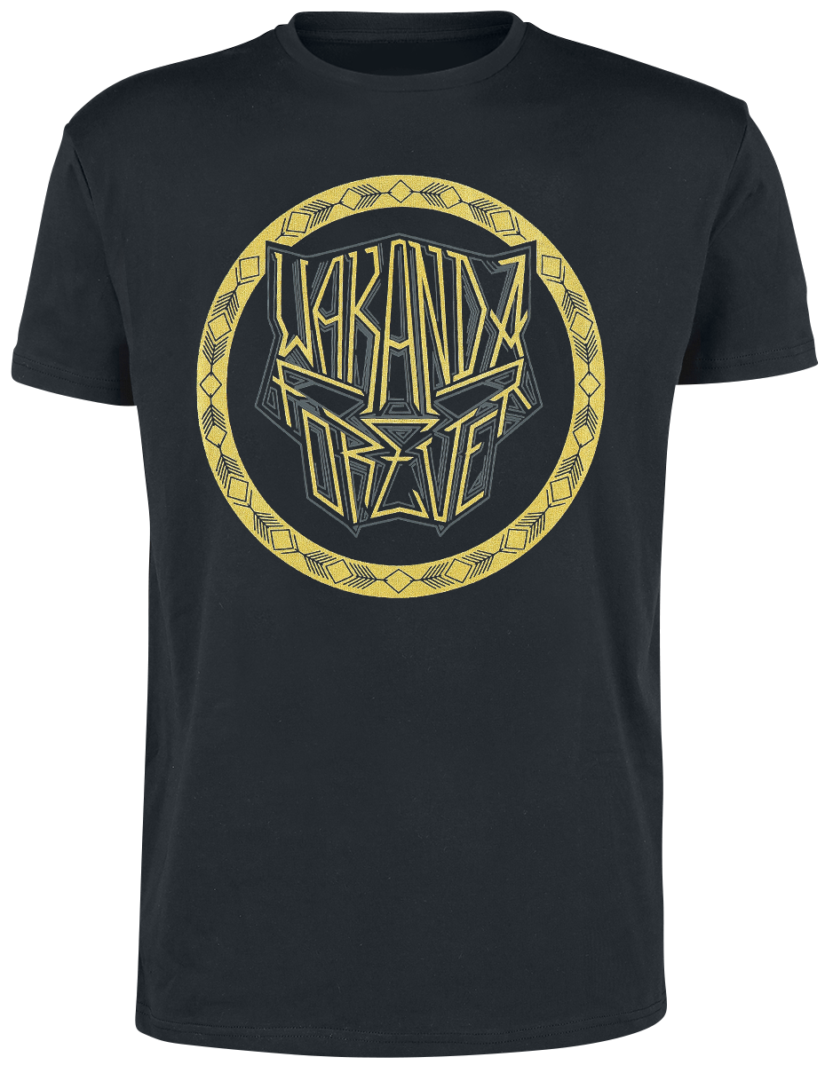 Black Panther Wakanda Forever - Wakanda Goldprint Schlafanzug schwarz