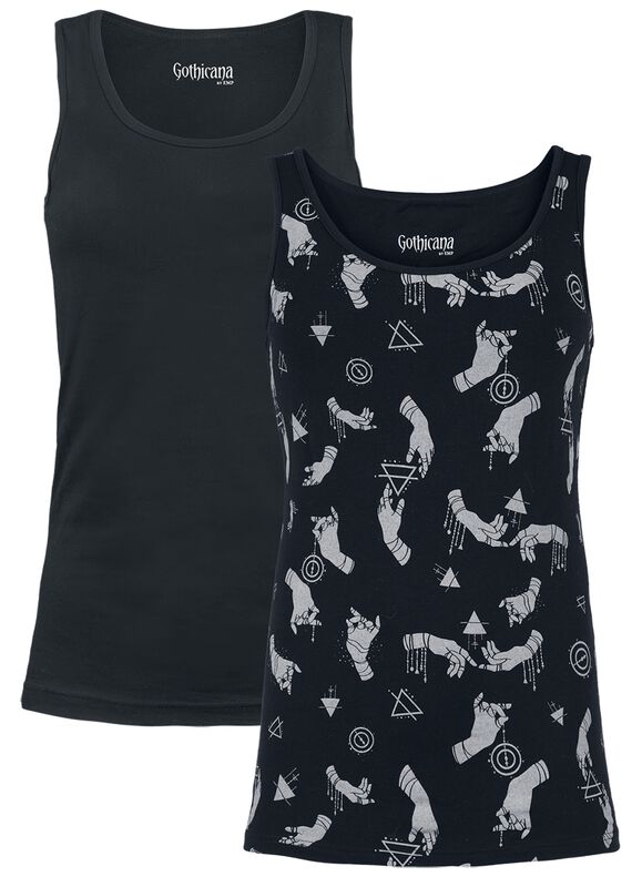 Doppelpack Tops with Witchy Motives