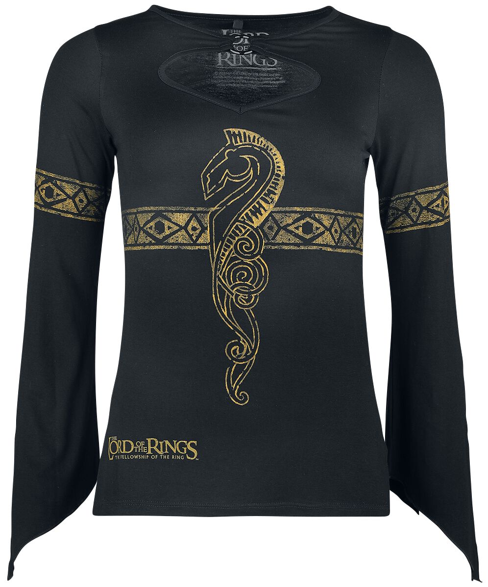 T-shirt manches longues de Le Seigneur Des Anneaux - Horse Of Rohan - S à XXL - pour Femme - noir