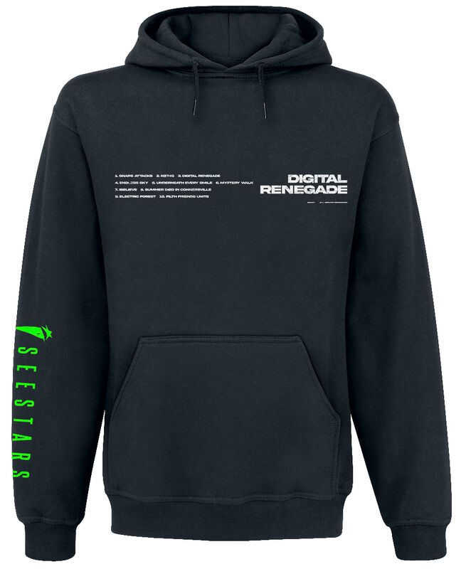 Sweat-shirt à capuche  de I See Stars - Digital Renegade - S à 5XL - pour Homme - noir