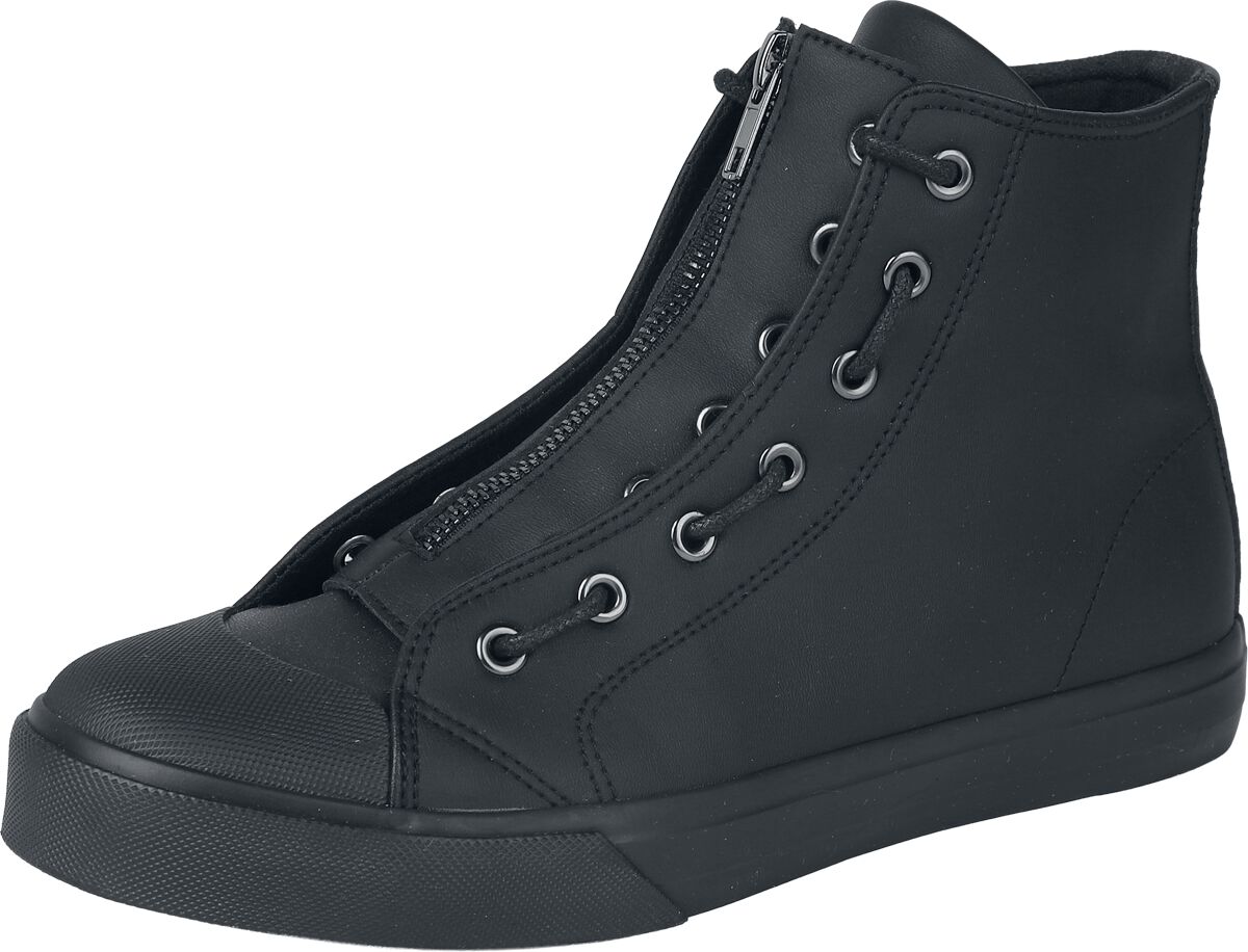 Deportivas Altas  de Black Premium by EMP - Zapatillas esenciales de piel sintética. - Mujer - Negro