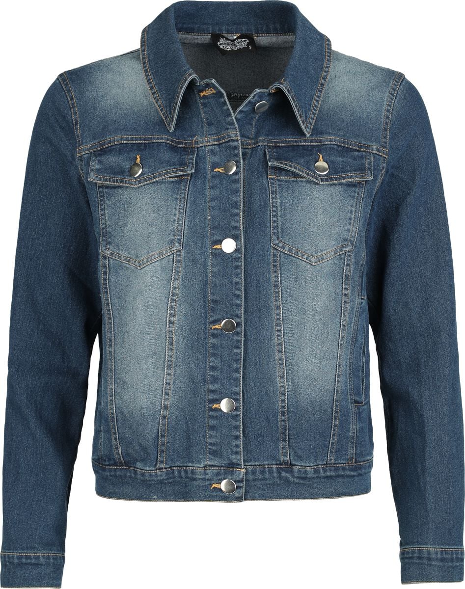 Giubbetto di jeans Rockabilly di H&R London - Blue Rebel - Donna - blu