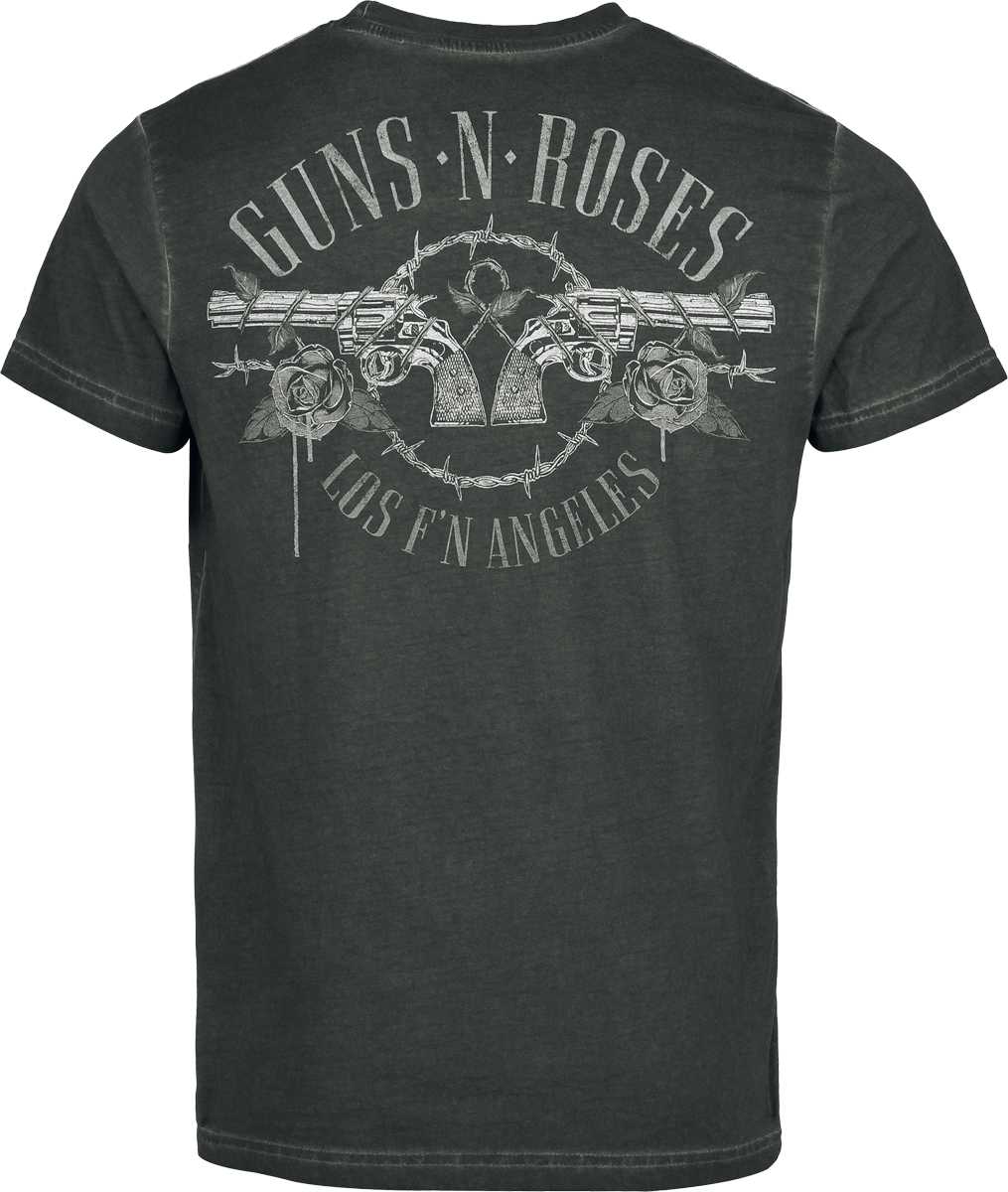 4068143431224 - Guns N Roses Top Hat Skull T-Shirt grau in XXL