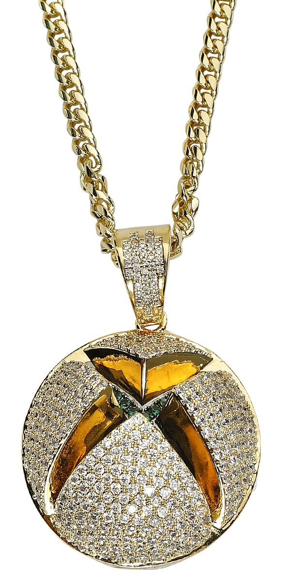 King Ice Sphere Logo Necklace Halskette goldfarben von Xbox