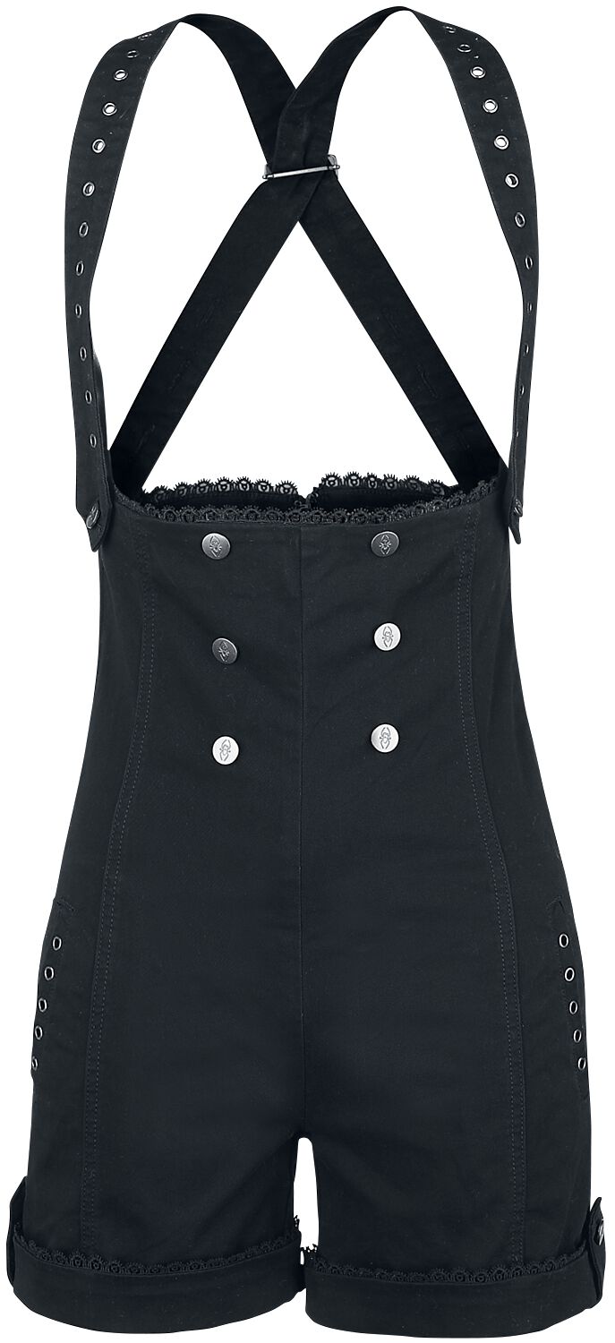 Gothicana by EMP Gothic Dungarees Short schwarz in M