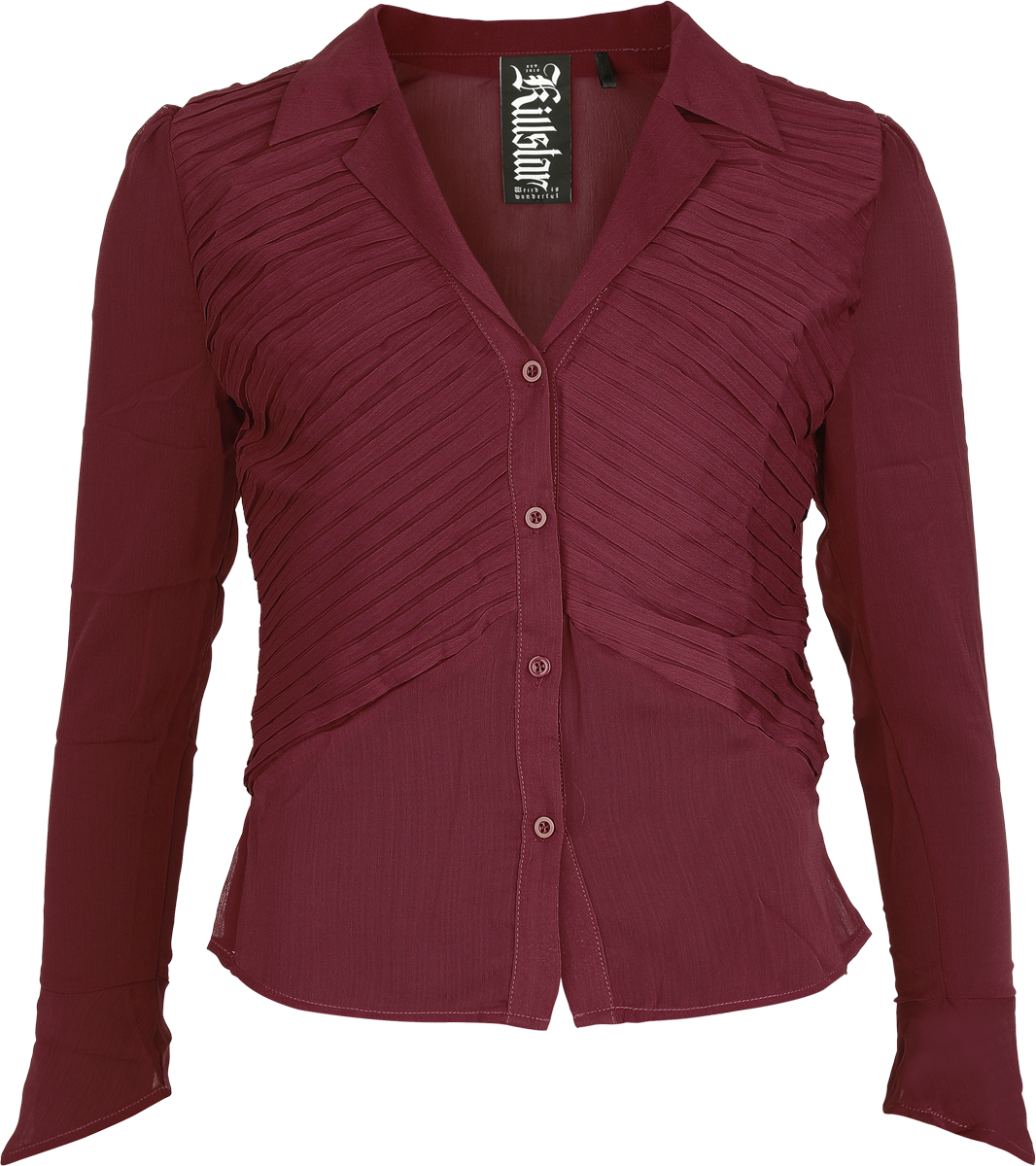 Killstar Gothic Blouse - Nocturne Nights - Evermore Eclipse Shirt Brown - for Women - brown