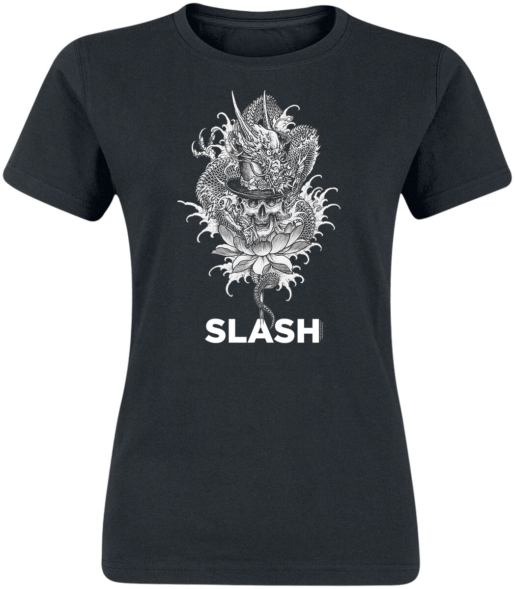 T-Shirt Manches courtes de Slash - Dragon Skull Sketch - S à XXL - pour Femme - noir