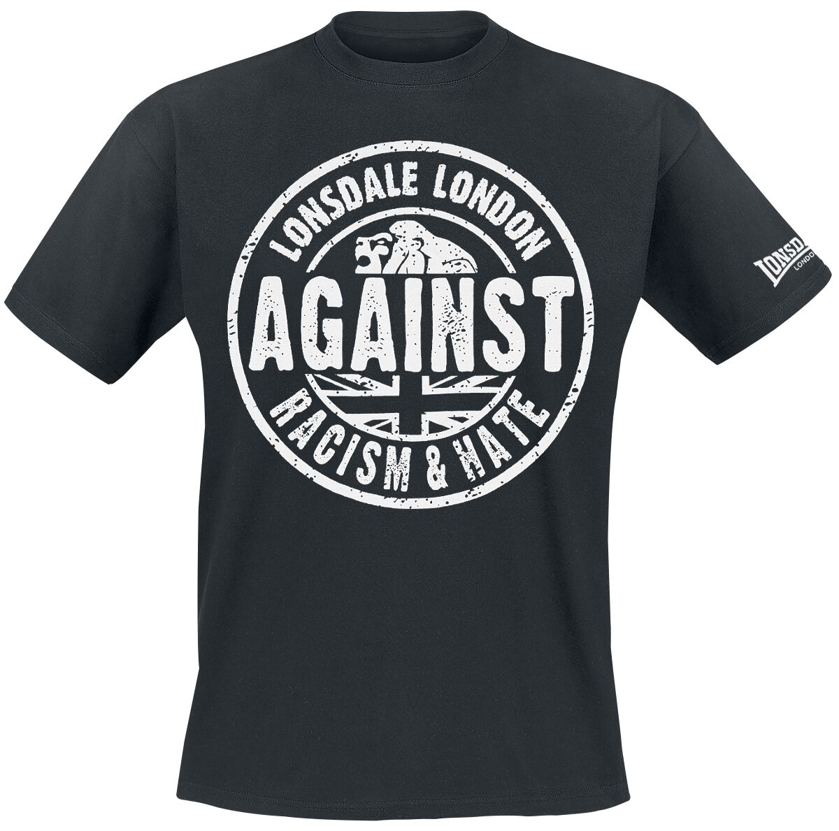 Image of Lonsdale London Against Racism T-Shirt schwarz