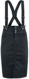 High Waist Strap Skirt, Gothicana by EMP, Kurzer Rock