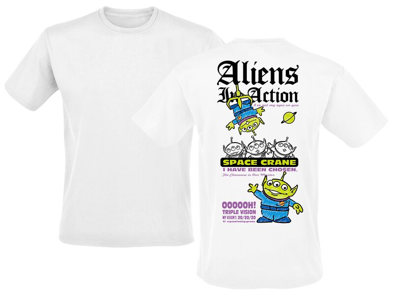 5063609726752 - Aliens in Action T-Shirt weiß in L