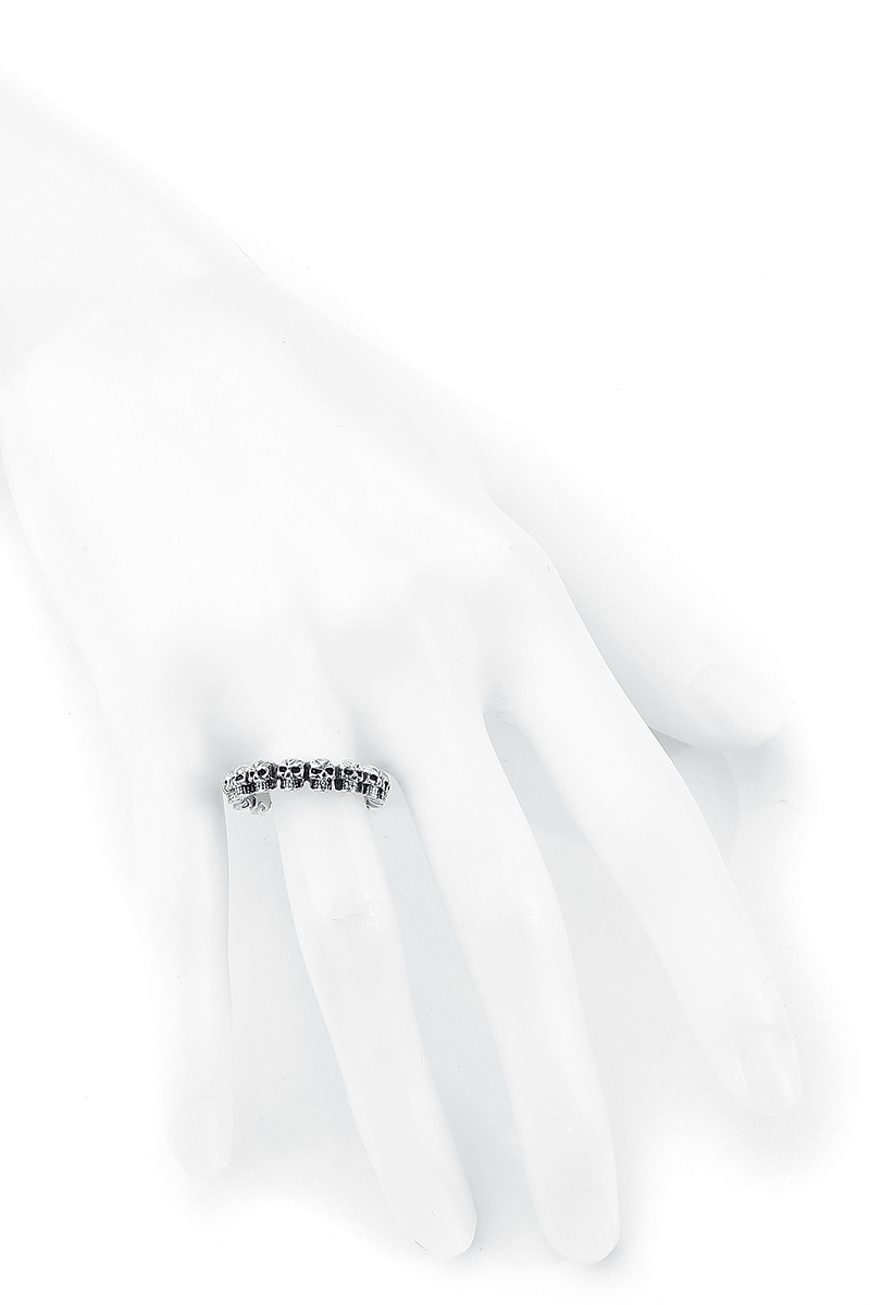 etNox Schädel Ring silberfarben - 13.34% Rabatt