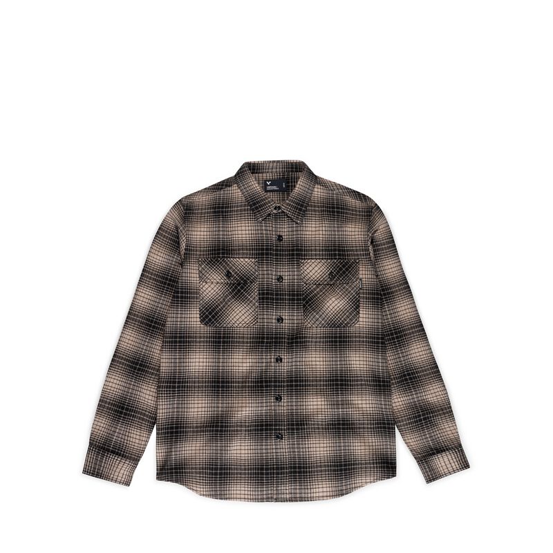 Vintage Industries Herren Schwarz/Beige Flanellhemd - Outback Shirt - S Bis 3XL - Für Männer - Größe 3XL - Bild 1