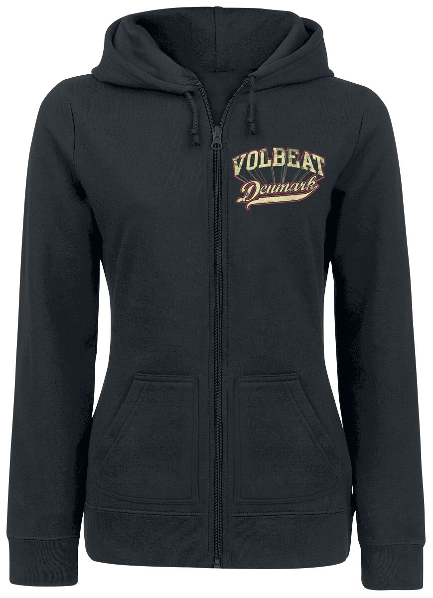 Volbeat Kapuzenjacke - Rise From Denmark - S bis XXL - für Damen - Größe XL - schwarz  - EMP exklusives Merchandise!