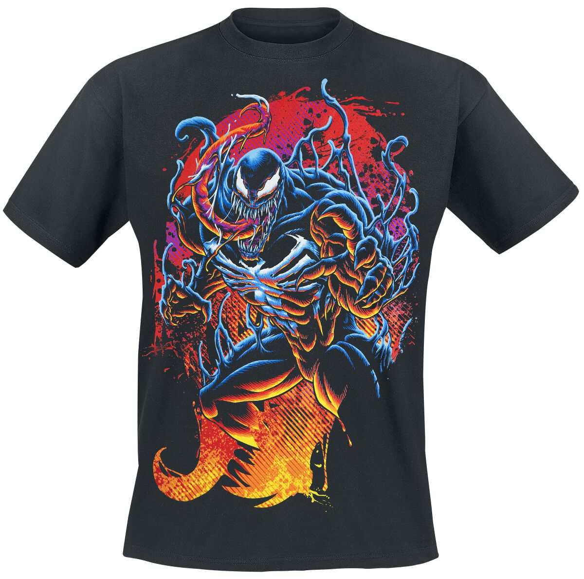 Venom (Marvel) Burning Symbiote T-Shirt black