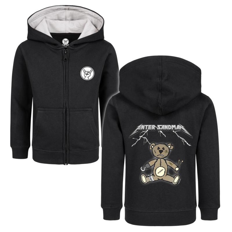Slogans Fun Kids' hooded jackets - Metal-Kids - Enter Sandman - for Children - black