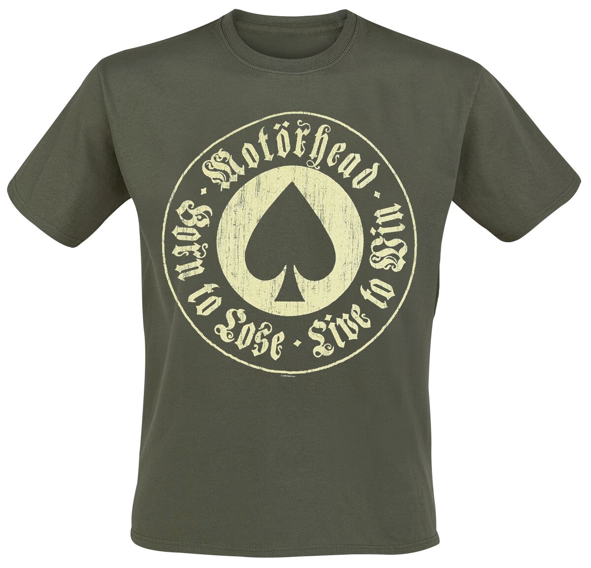 Motörhead T-Shirt - Born To Lose - S bis XXL - für Männer - Größe S - khaki  - Lizenziertes Merchandise!