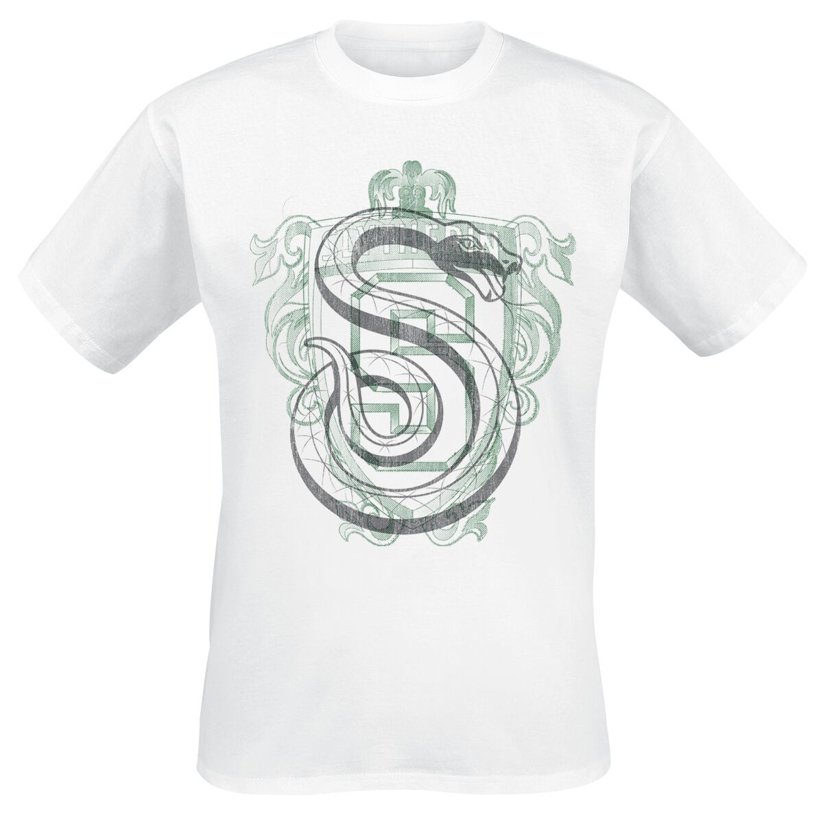 Harry Potter Slytherin Serpent Crest T-Shirt white