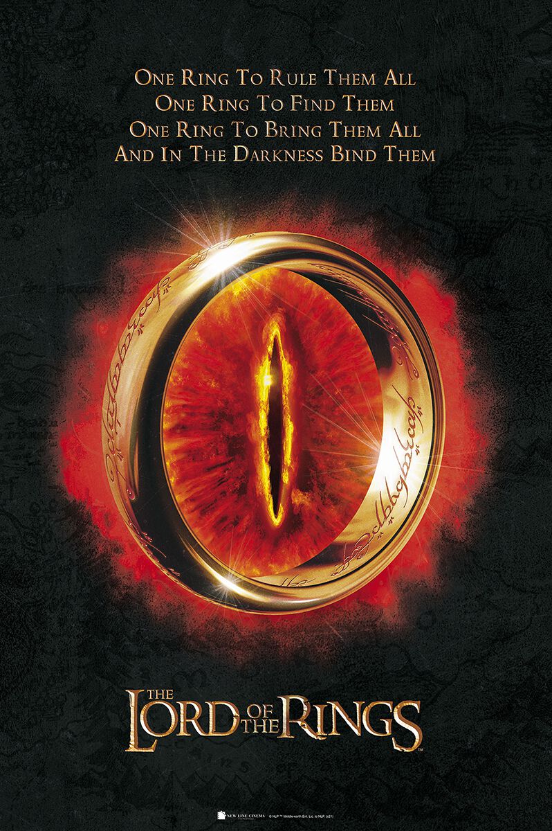 The Lord Of The Rings The One Ring Poster multicolour