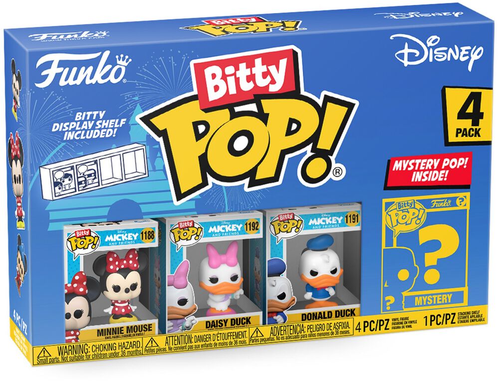 Minnie, Daisy, Donald + Mystery Figur (Bitty Pop! 4 Pack) Vinyl Figuren