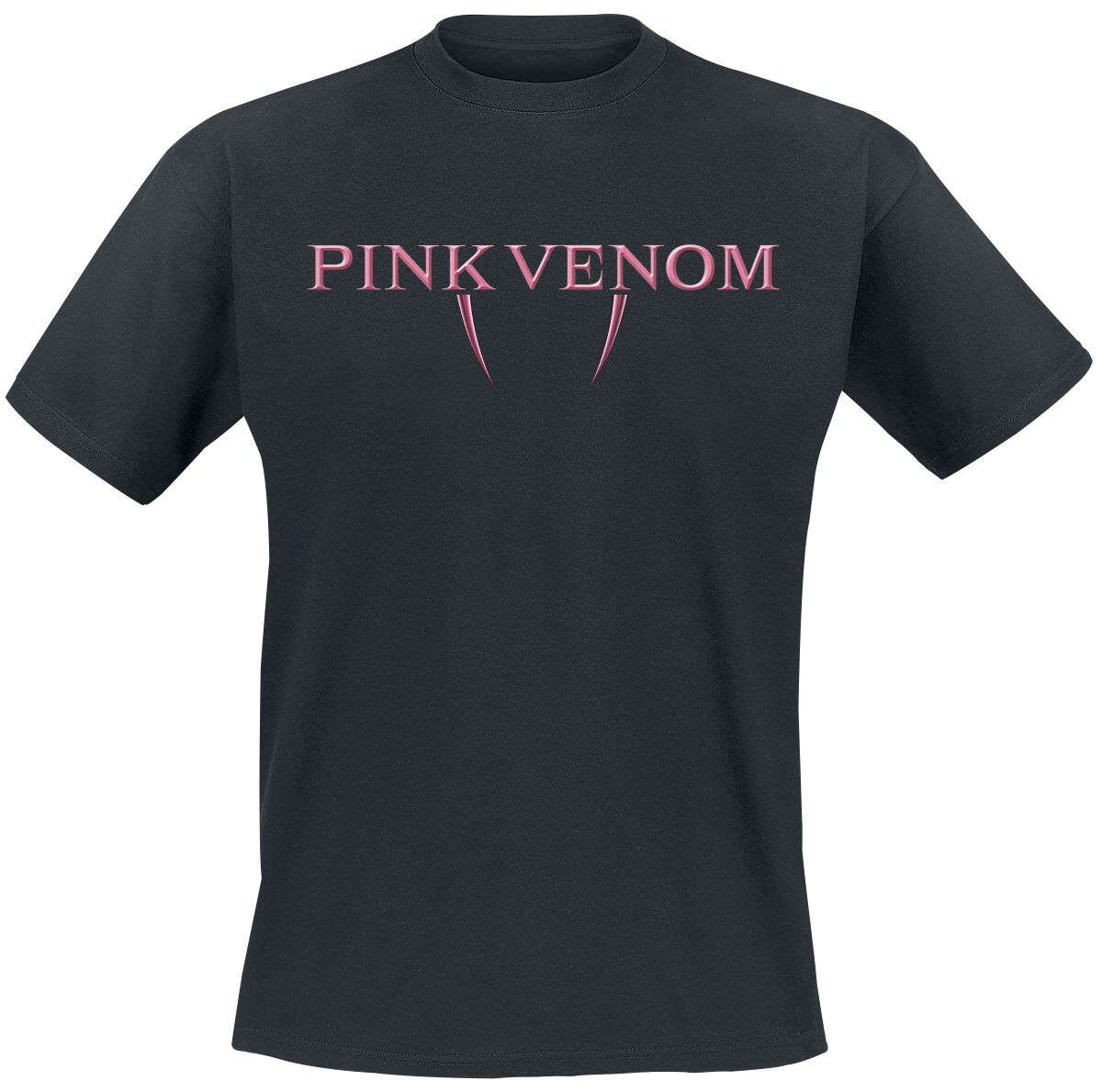 Image of T-Shirt di Blackpink - Pink Venom Fangs - M a XL - Uomo - nero