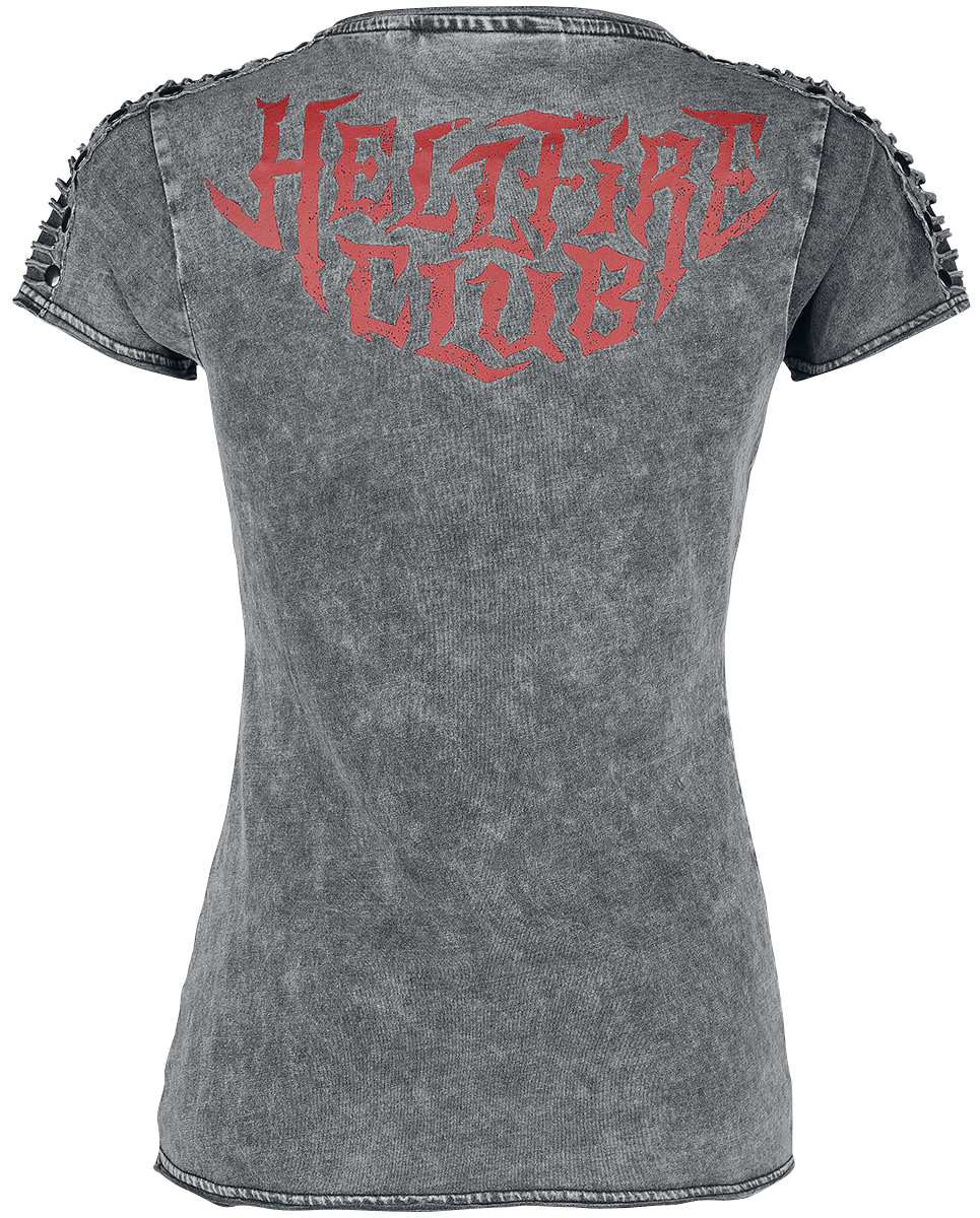 Stranger Things T-Shirt - Hellfire Club - S bis XXL - für Damen - Größe XL - dunkelgrau  - EMP exklusives Merchandise!