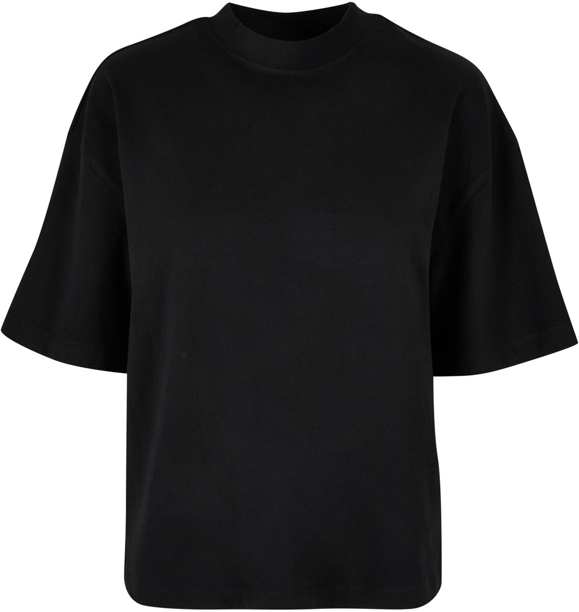 Image of T-Shirt di Urban Classics - Ladies Organic Heavy Slit T-shirt - S a L - Donna - nero