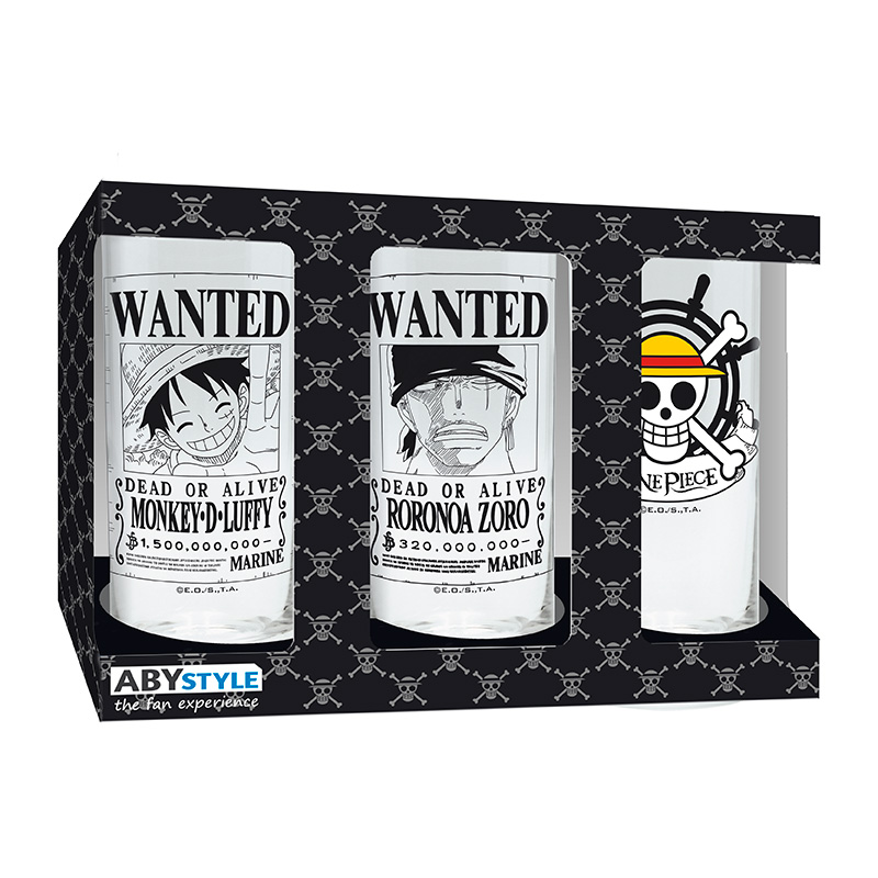 One Piece Anime Glass Set - Set of Glasses - transparent