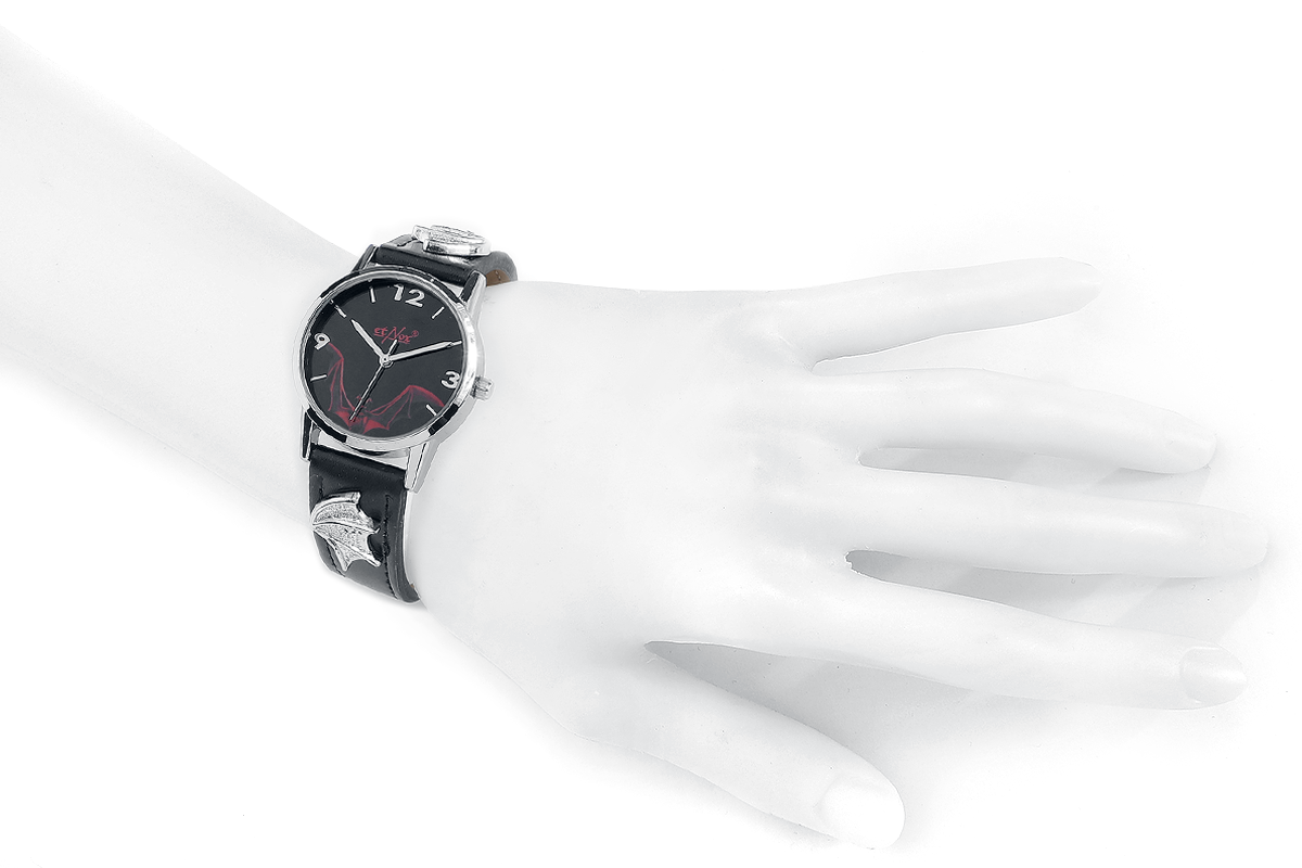 etNox Time Fledermaus Armbanduhren schwarz - 28.58% Rabatt