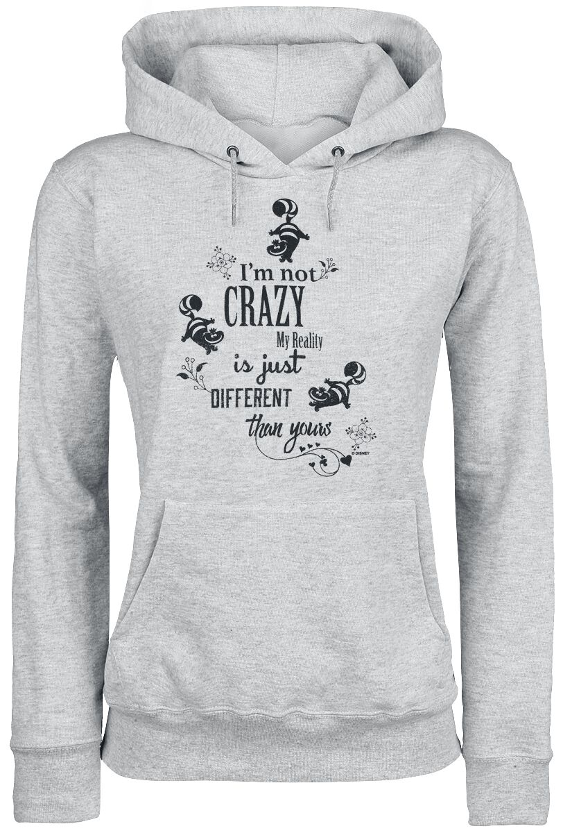 Sweat-shirt à capuche Disney de Alice Au Pays Des Merveilles - Le Chat Du Cheshire - I'm Not Crazy -