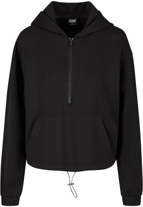 4065812866394 - Ladies Soft Touch Zip Hoodie Kapuzenpullover schwarz in M