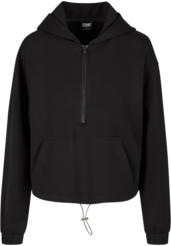 Urban Classics  Hoodie - Ladies' Soft Touch Zip Hoodie - for Women - black