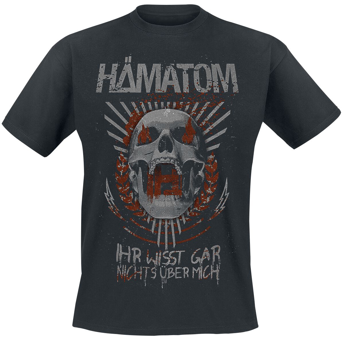 Hämatom T-Shirt - Ihr wisst gar nichts über mich - S bis 5XL - für Männer - Größe S - schwarz  - Lizenziertes Merchandise!
