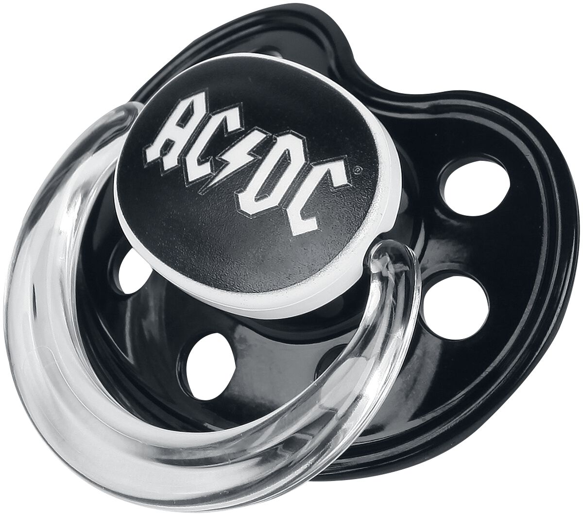 AC DC AC DC Logo Schnuller schwarz  - Onlineshop EMP