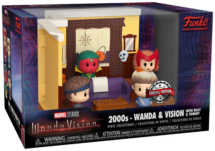 WandaVision 2000s Wanda and Vision (with Billy and Tommy) (Mini Moments) vinyl figurine Funko Pop! multicolor
