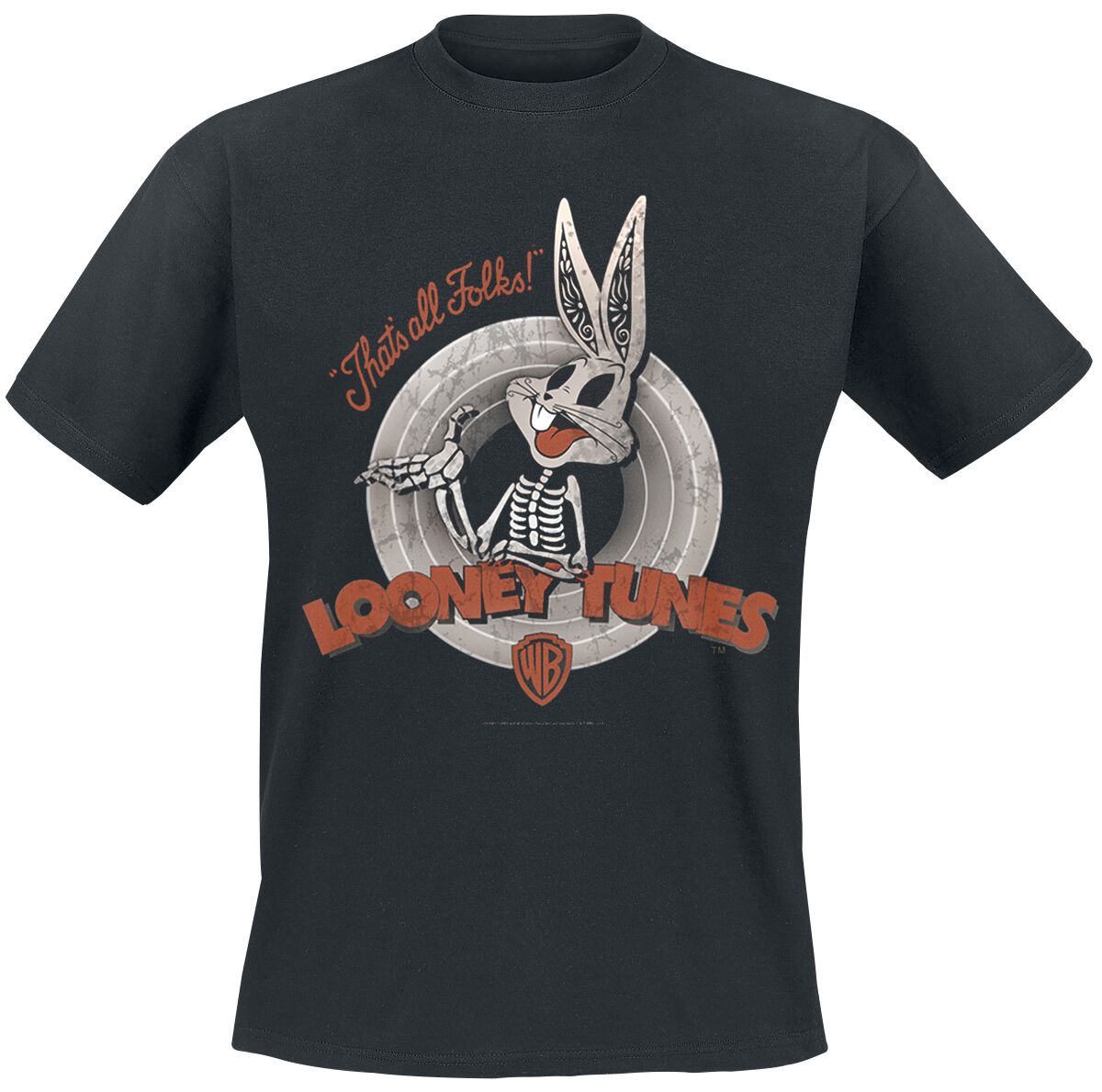 Looney Tunes Bugs Bunny – Skull T-Shirt schwarz