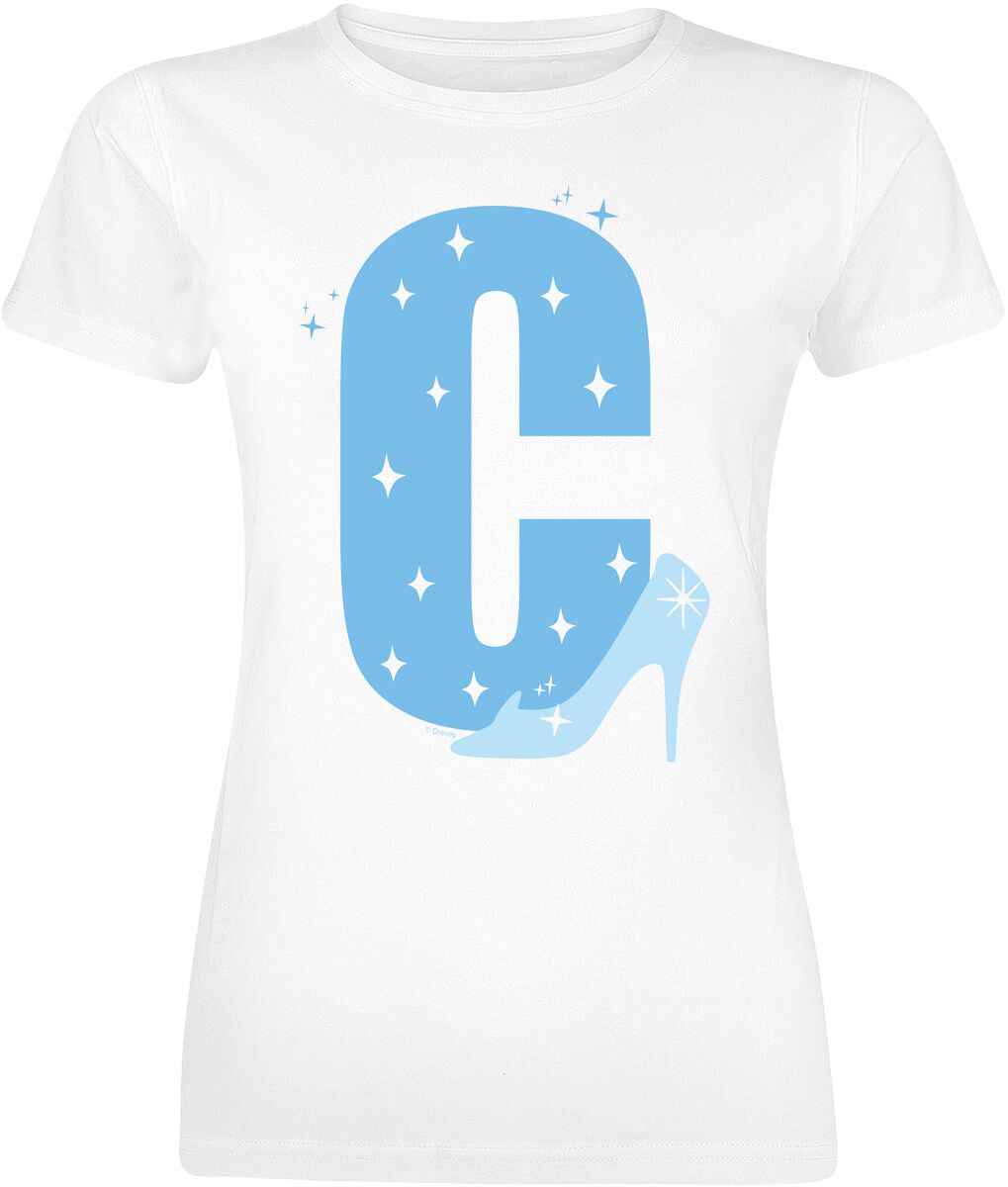 Disney Princess Alphabet C Is For Cinderella T-Shirt white