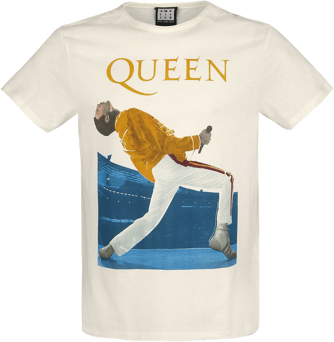 Amplified Collection Freddie Mercury Triangle T-Shirt altweiß von Queen