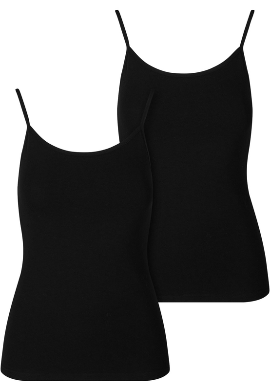Urban Classics  Top - Ladies' Basic Cotton Vest (2-pack) - for Women - black
